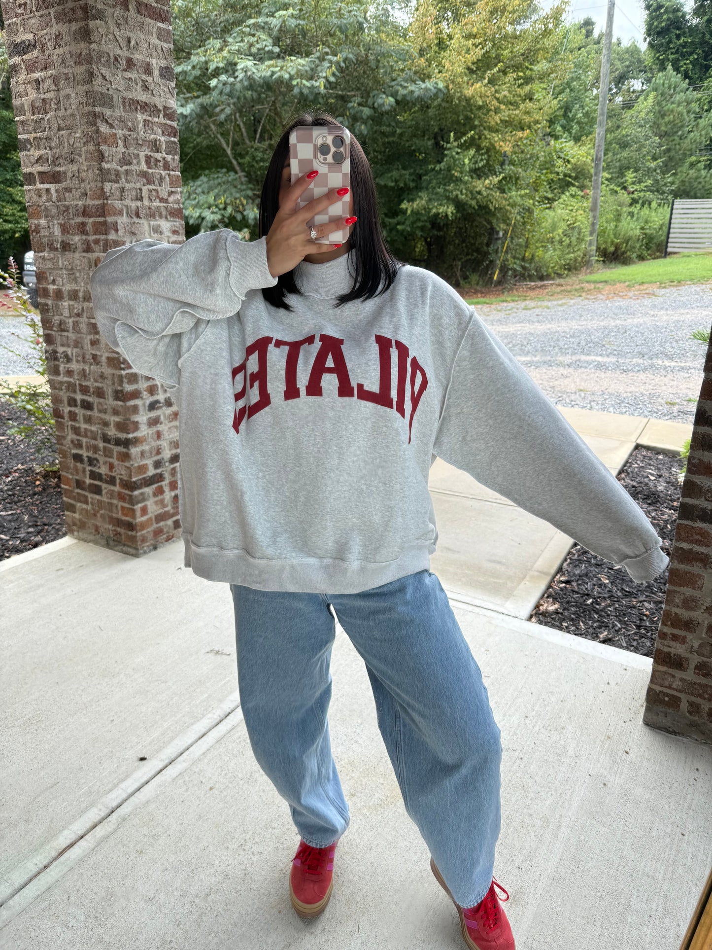 Pilates/Yoga Reversible Mockneck Sweatshirt