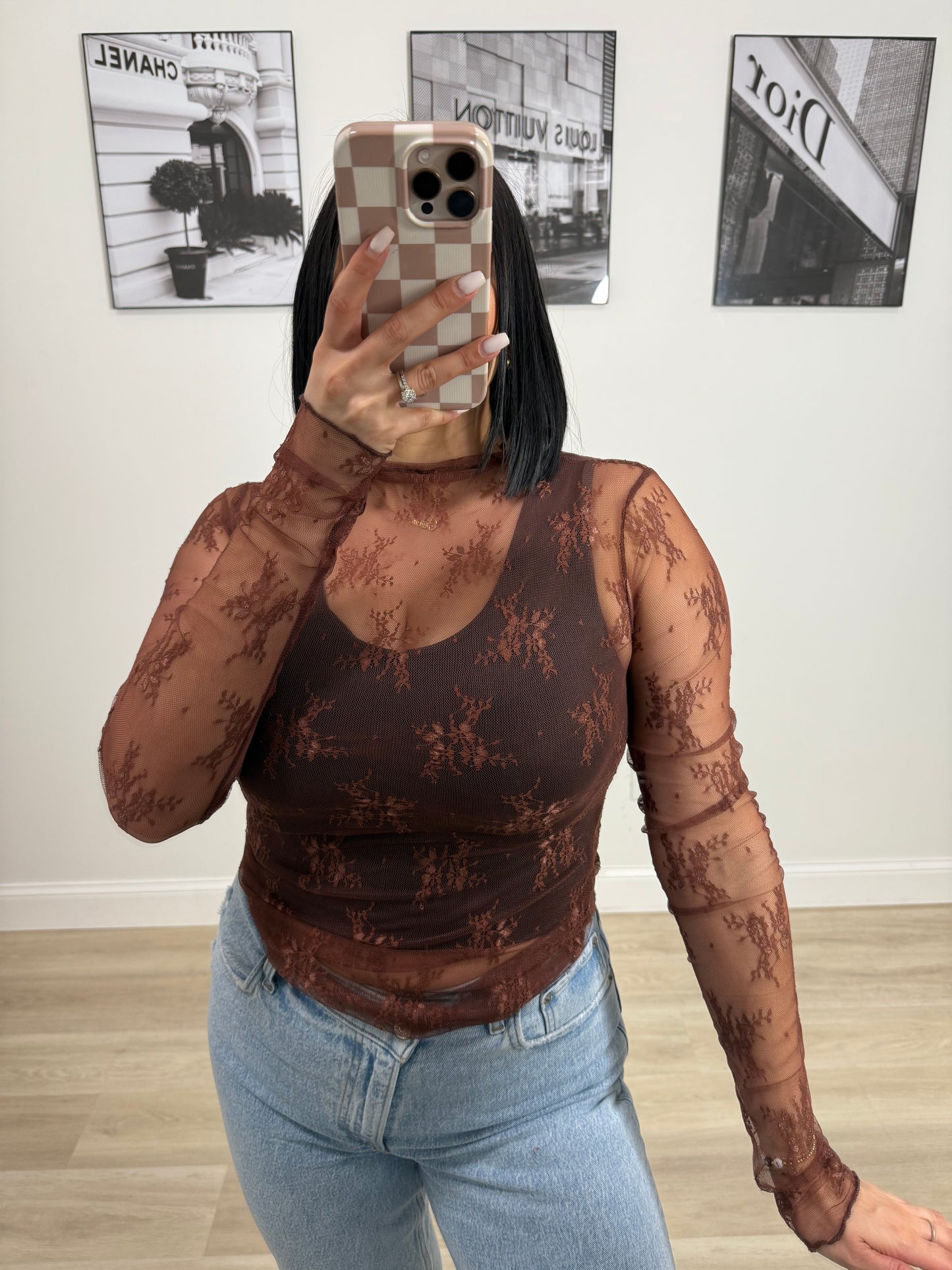 Floral Sheer Layering Top