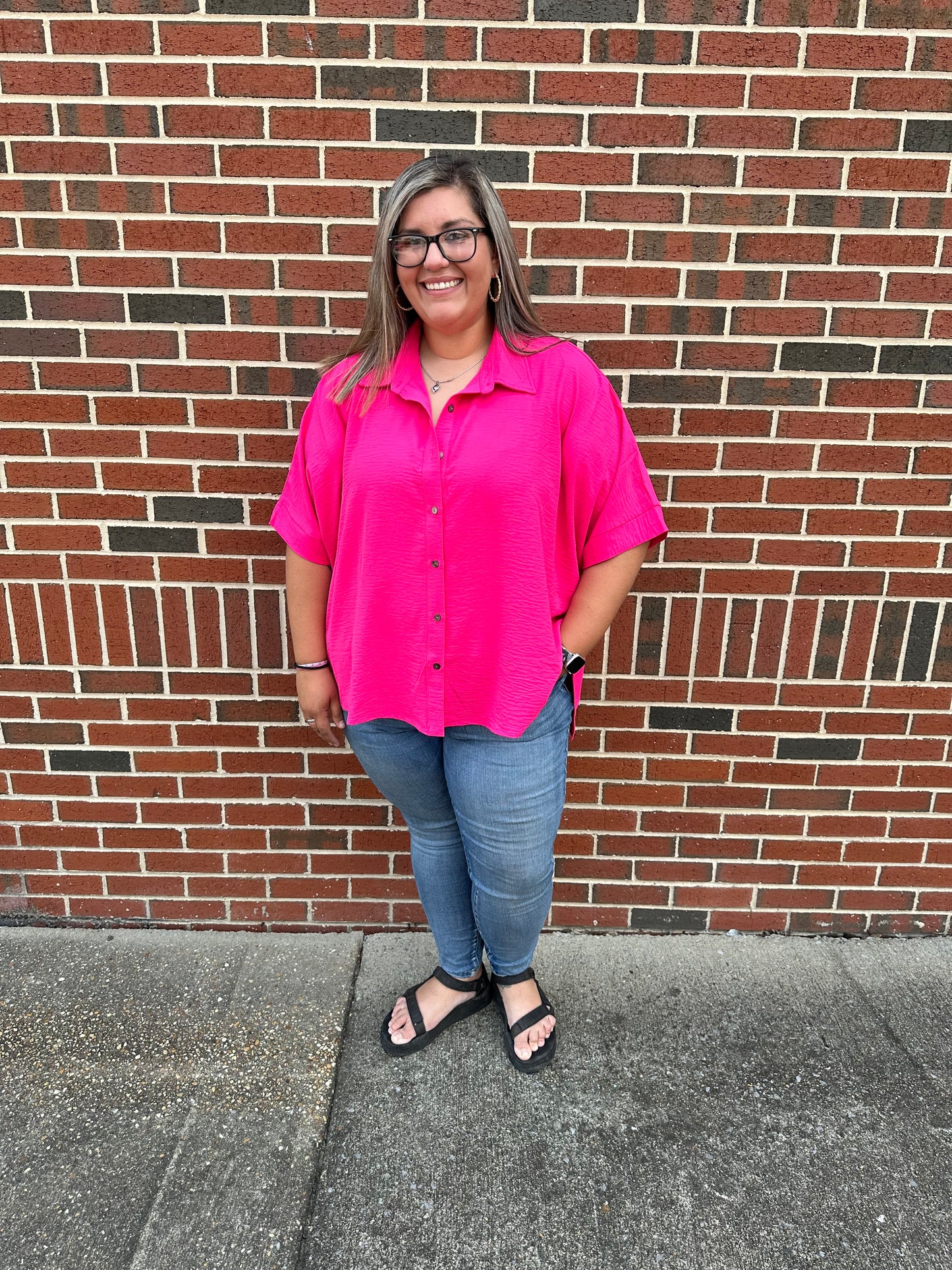 Plus High Low Oversize Top